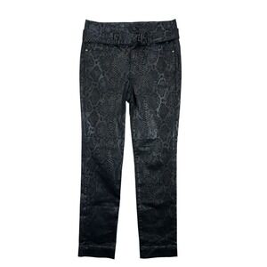 White House Black Market Pants Women's 4 Snake Print Extra High Rise Slim